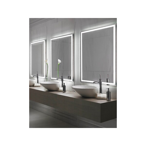 Ketcham 36 "H x 30 "W, LED Mirror , Mirror , Aluminum , RAD-3036